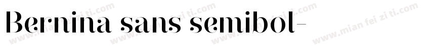 Bernina sans semibol字体转换